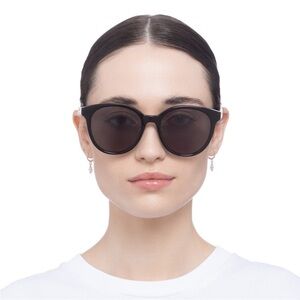 NWOT GUCCI Solar black round frame Sunglasses GG0261SA Black